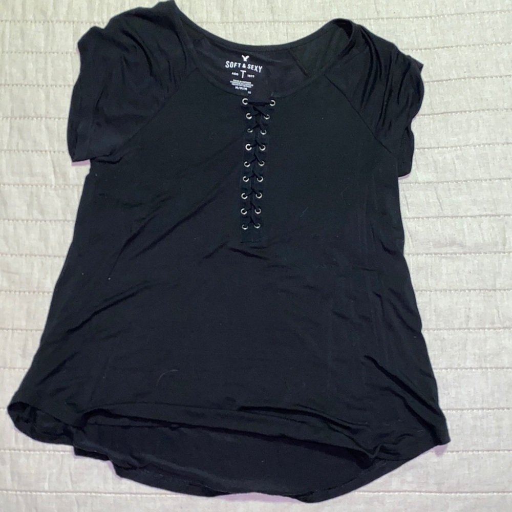 AE lace front shirt
